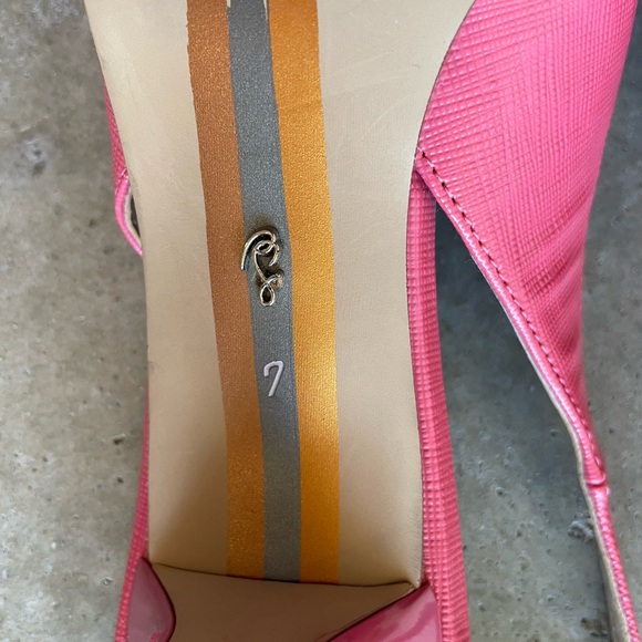 Vintage Sam Edelman Pink Slingback Heels Size 7 Y2K Coquette Kitten Heel - Picture 8 of 8